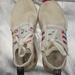 adidas White Multicolor Athletic Shoes